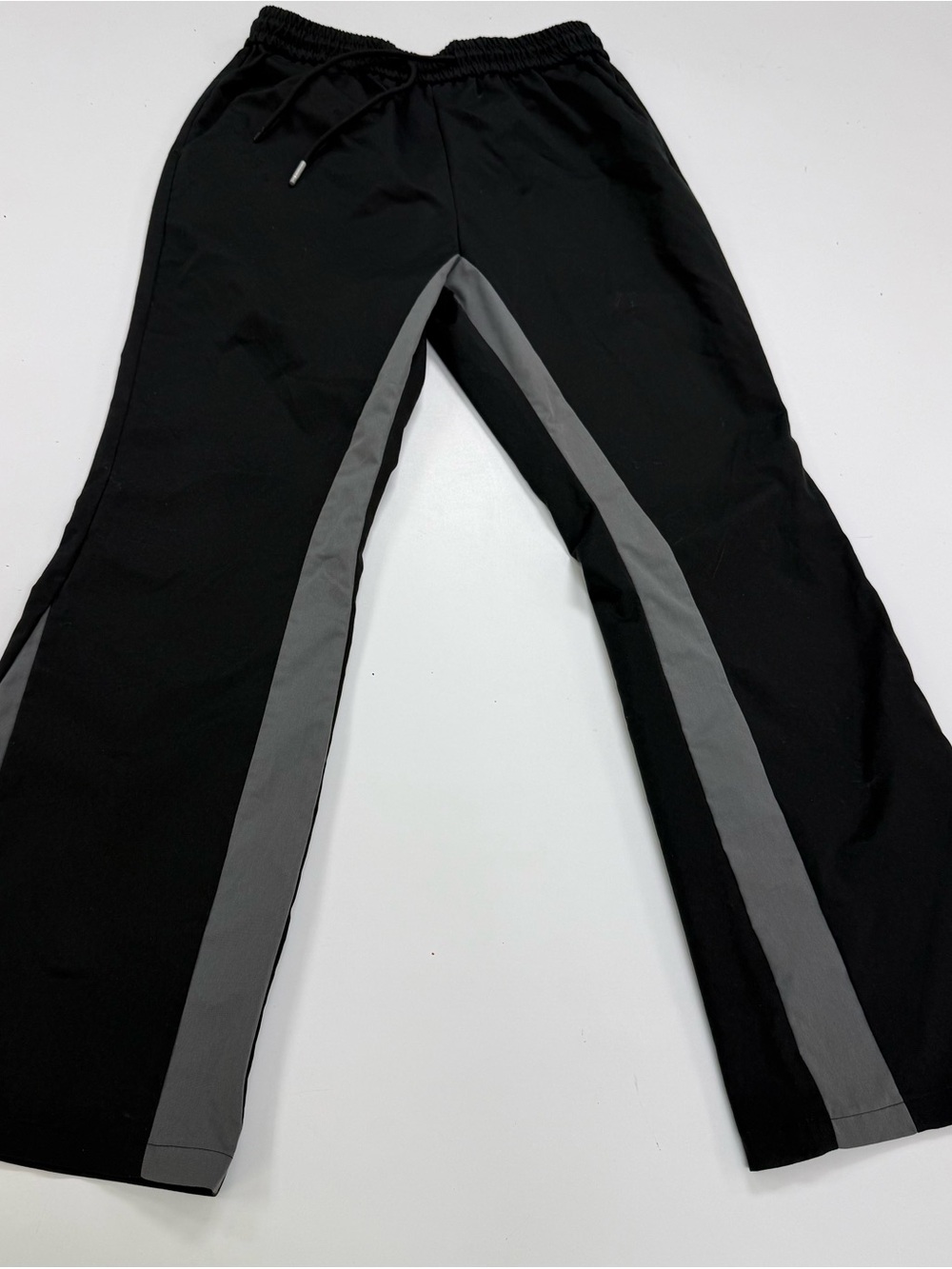 SHEIN Black Sweatpants with Gray Side Stripes